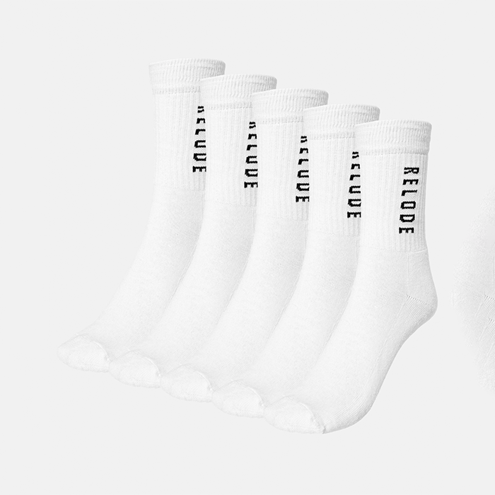Relode Training Socks 5-pack, White