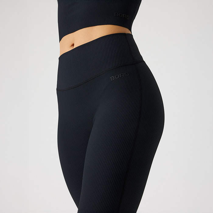 Studio Ribbed Flare Trikoot Musta