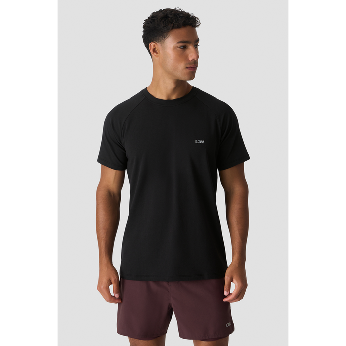 Workout Raglan T-paita Musta