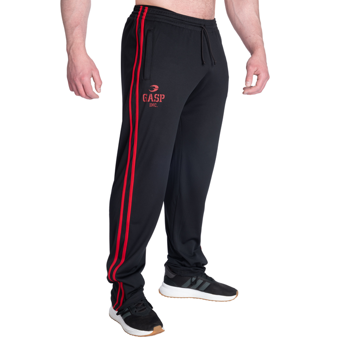 2 Stripe Treenihousut Musta Punainen