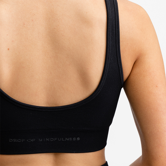 Seamless Deep V Urheilurintaliivit Musta