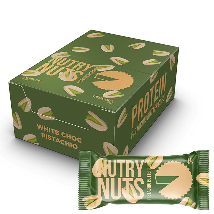 Box Nutry Nuts Protein Peanut Butter Cups 42 g Chocolate Hazelnut
