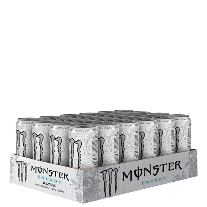 24 x Monster Energy Ultra 500 ml white