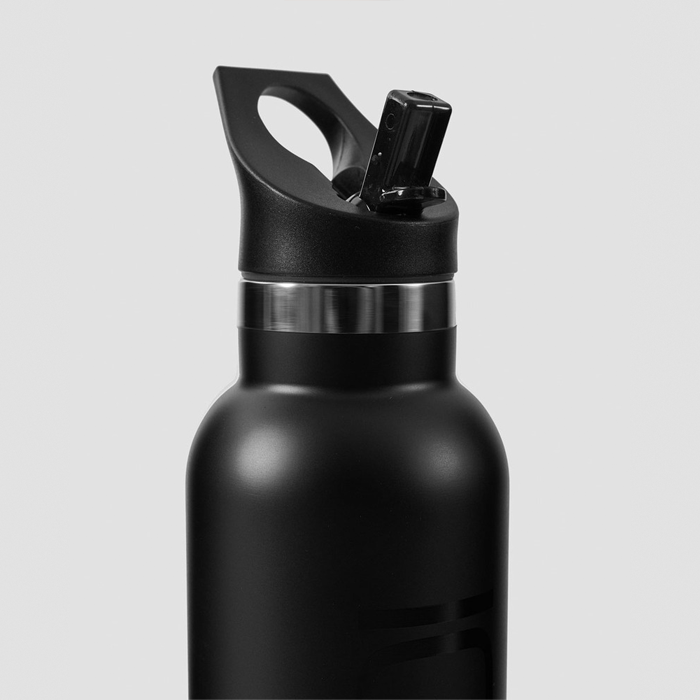 Vesipullo Ruostumatonta Ter&auml;st&auml; 600 ml Musta