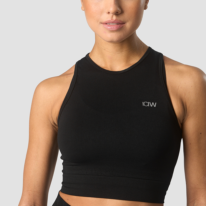 ICANIWILL Define Seamless Cropped Tank Top Black