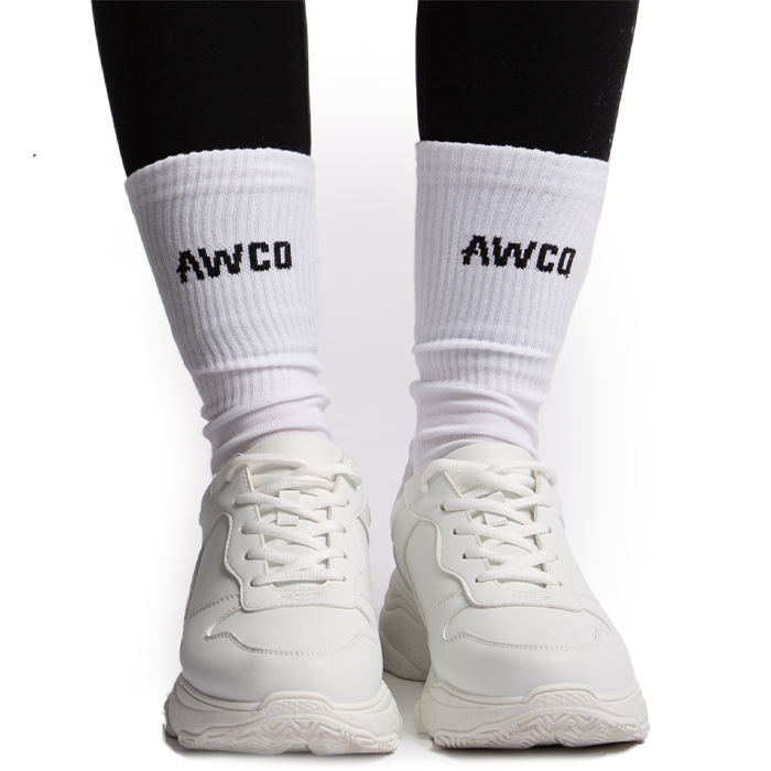 Awco Logo Tube Socks White 38-42
