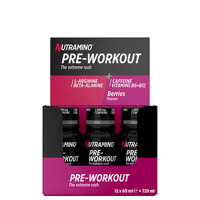 12 x Nutramino PWO Shot, 60 ml berries