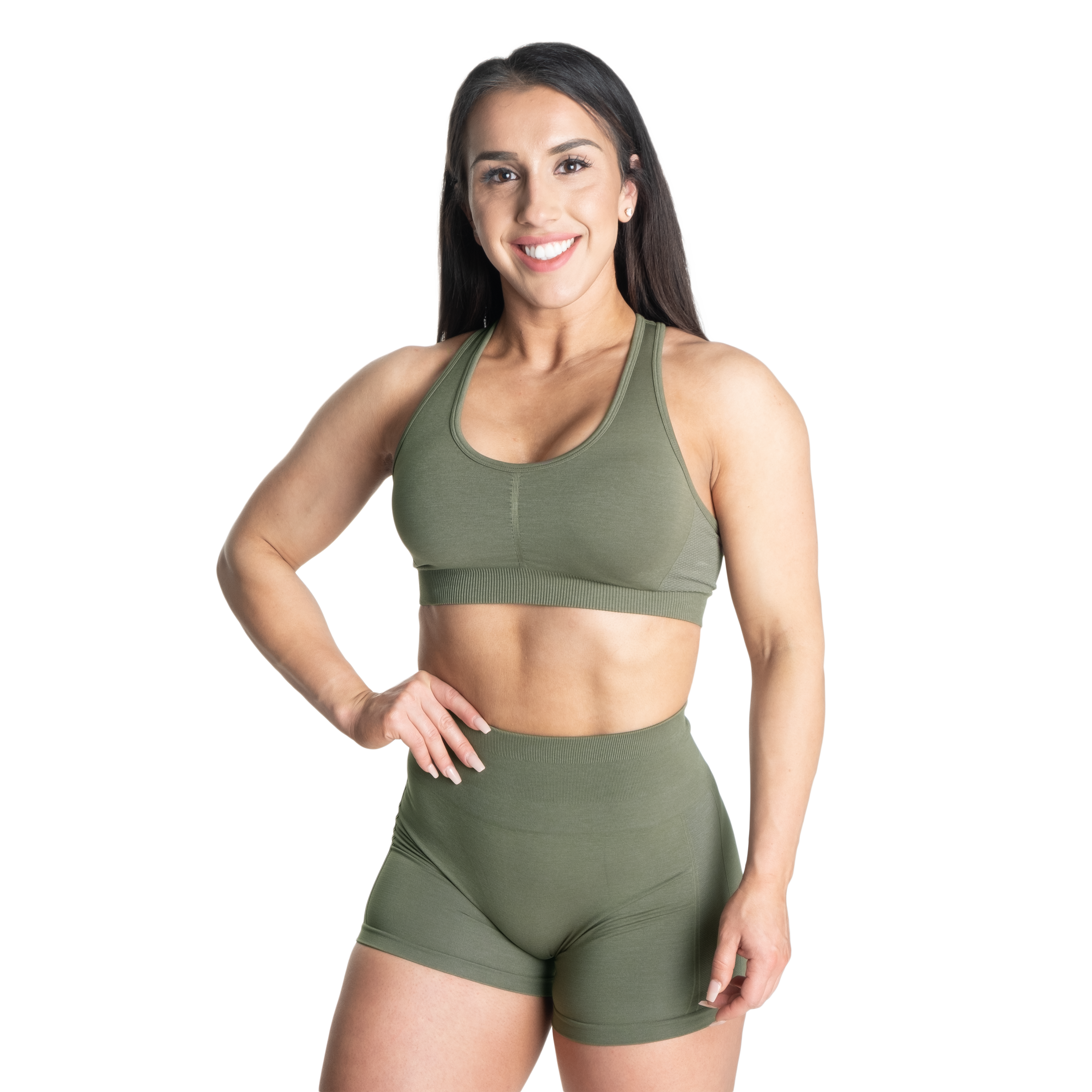 Scrunch Sports Bra, Washed Green