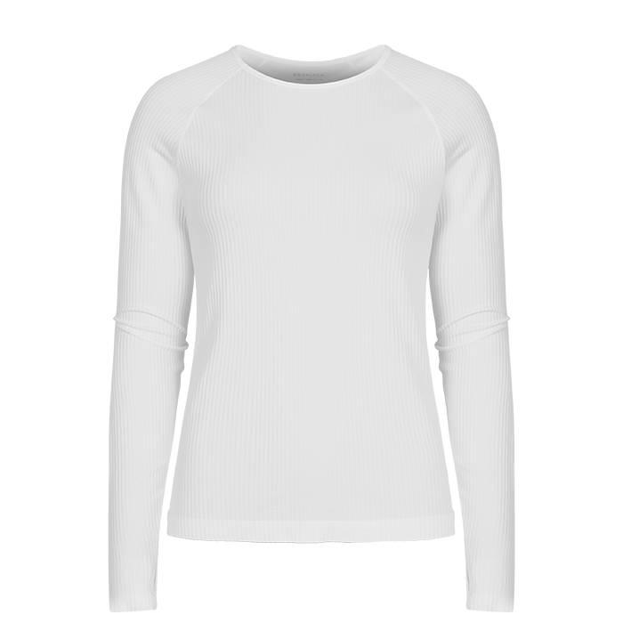Seamless Soft Rib Long Sleeve, White