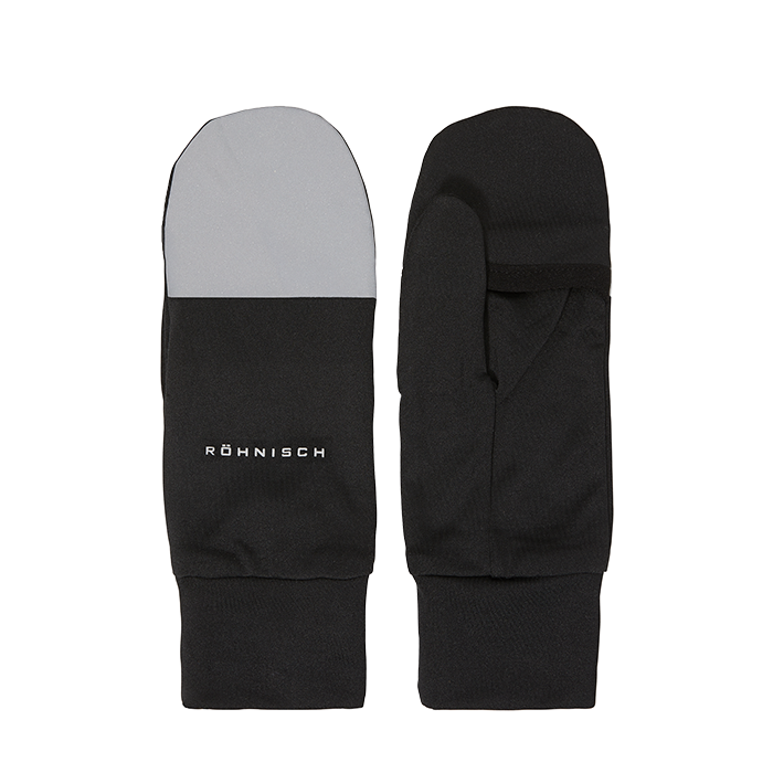 Röhnisch Glow Running Mittens Black One Size