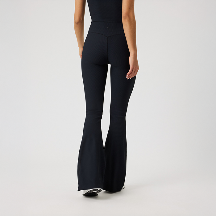 Studio Ribbed Flare Trikoot Musta