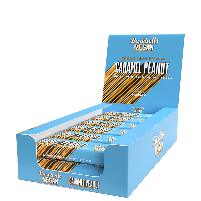 12 x Barebells Vegan Proteiinipatukka 55 g peanut_caramel
