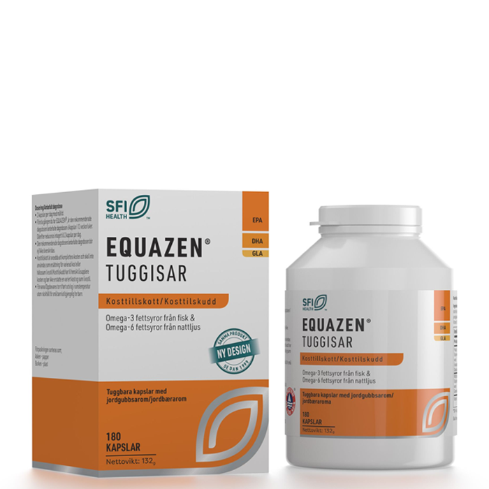 Equazen Chews Purutabletti Mansikka, 180 kapselia jordgubb