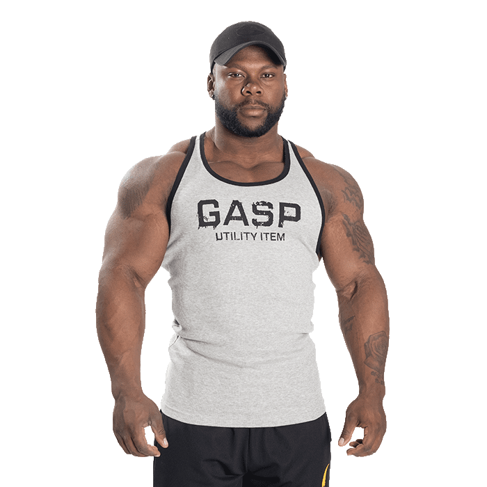 GASP Ribbed T-back Grey Melange