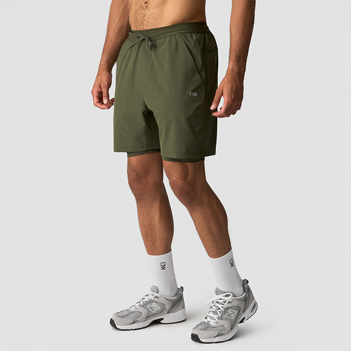 Workout 2-in-1 Shortsit Vihre&auml;