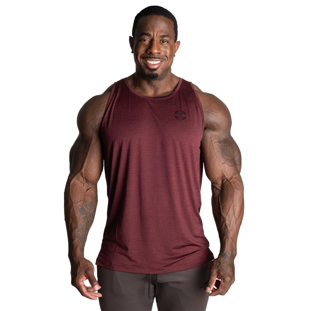 Better Bodies Essex Stripe Tank Maroon Melange