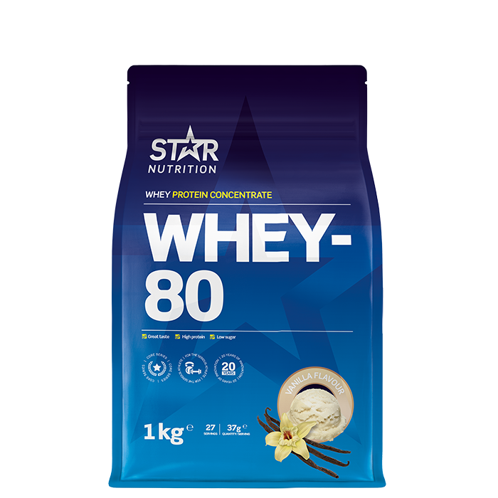 Whey-80 Heraproteiini 1 kg Vanilj
