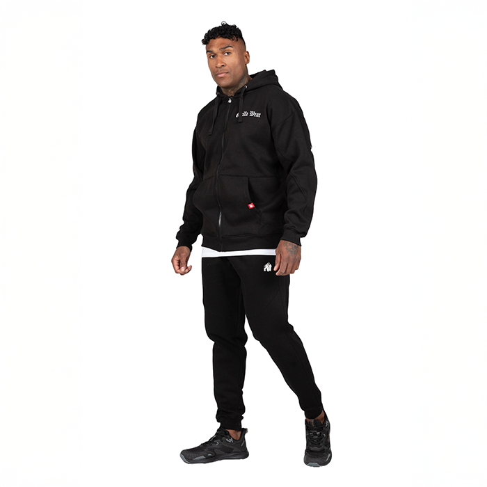 Utah Zipped Hoodie Musta