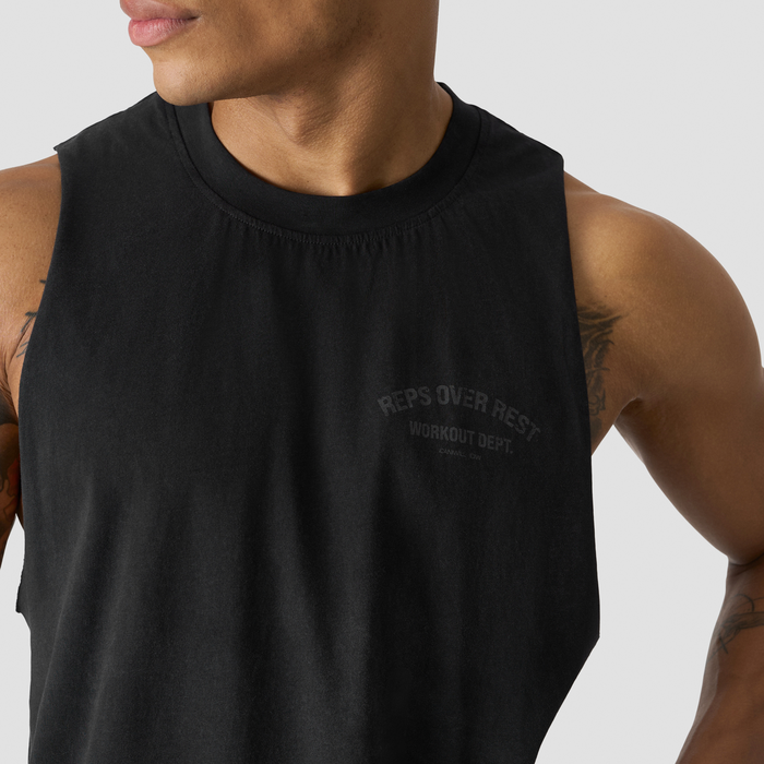 Grit Deep Cut Tank, kivipesty musta