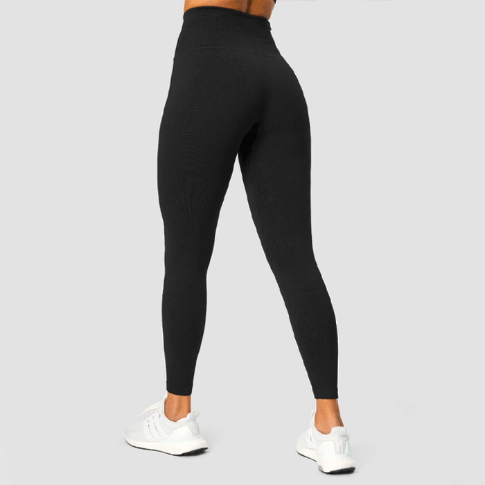 Ribbed Define Seamless Pocket Tights Musta