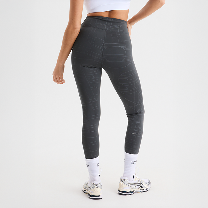 Logo Effect Emboss Tights Harmaa