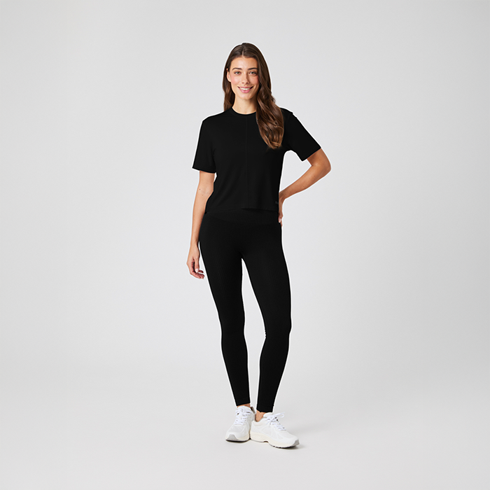 Studio Soft Cropped T-paita Musta