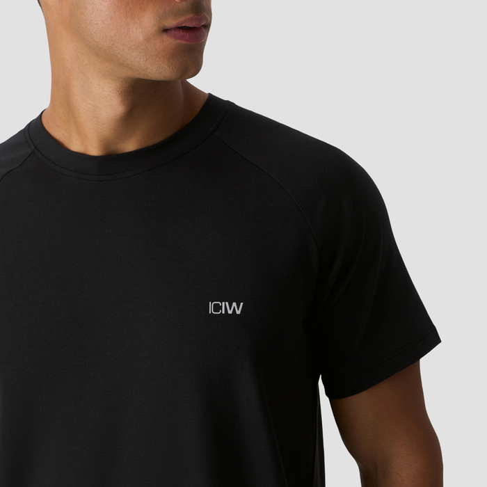 Workout Raglan T-paita Musta