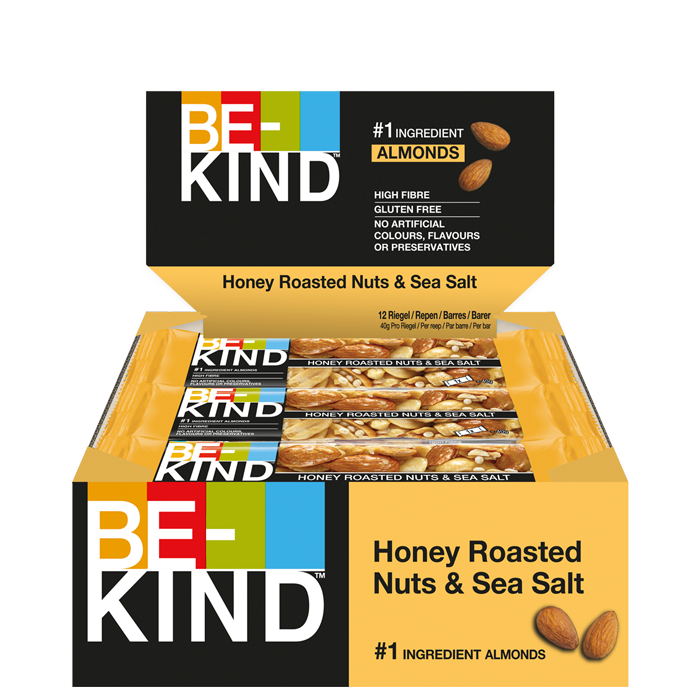 12 x BeKind Core Bar 40 g Honey Roasted Nuts & Sea Salt