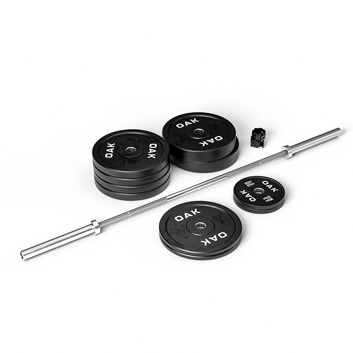 Oak Olympic Bar and Bumper Set 95 kg