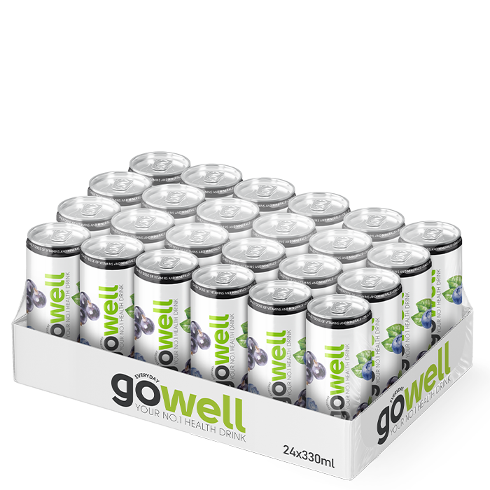 24 x GoWell Functional Drink 24 x 33 cl svartvinbar_blabar