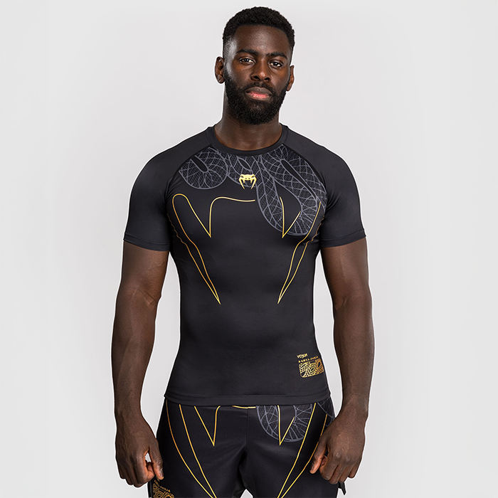 Serpenti Rashguard Lyhythihainen Musta Hopea Kulta