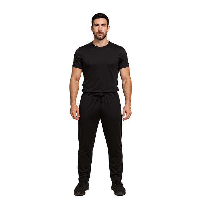 Star Straight Mesh Housut Musta