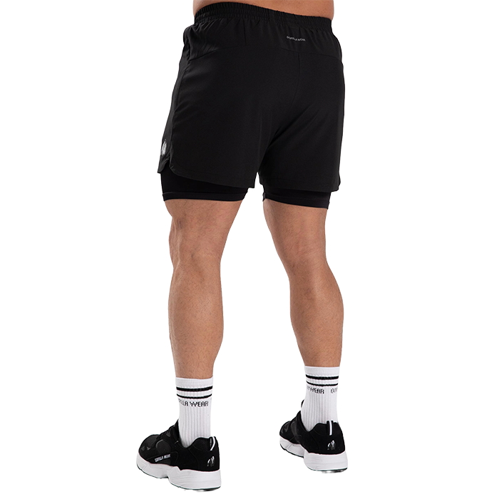 Cortez 2-in-1 shortsit, musta
