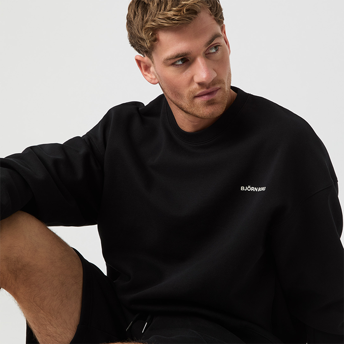 Borg Oversized Sweatshirt Musta
