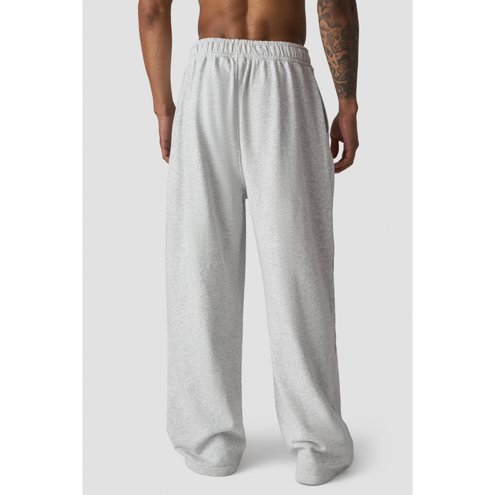Grit Wide Pants, vaaleanharmaa meleerattu