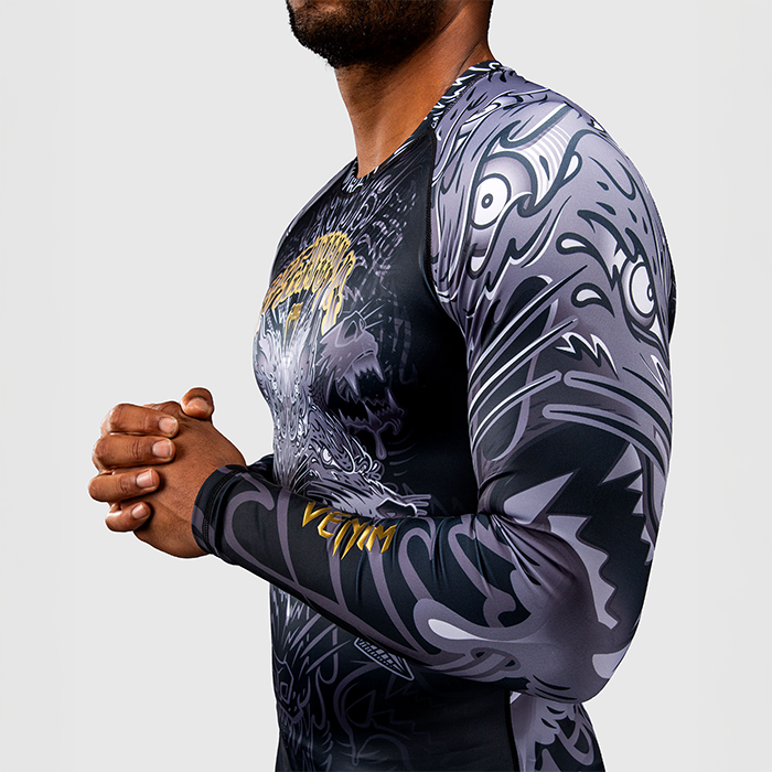 Venum Wolf Atak Rashguard Pitk&auml;hihainen Musta Harmaa