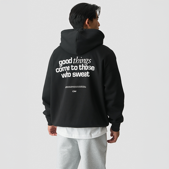 Everyday Relaxed Huppari Print Musta