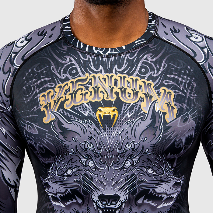 Venum Wolf Atak Rashguard Pitk&auml;hihainen Musta Harmaa