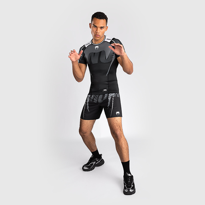 Venum Adrenaline Rashguard Lyhythihainen Musta Harmaa