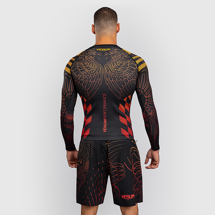 Venum Quetzal Fury Rashguard Musta Punainen Oranssi