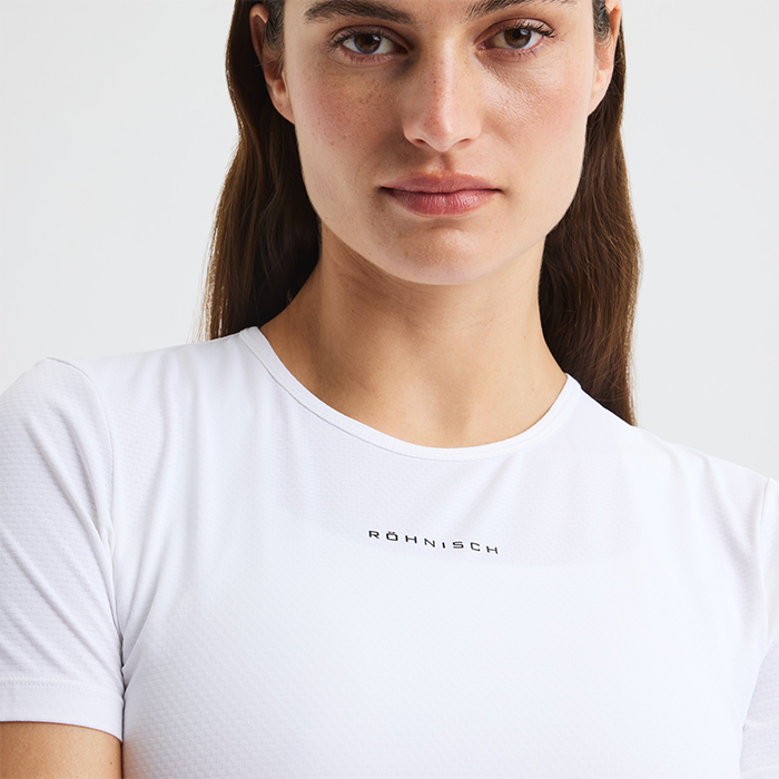 Jacquard T‑paita Valkoinen