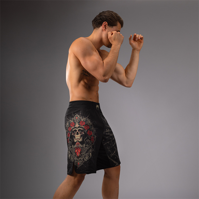 Santa Muerte 5.0 Fight Shorts Musta Kulta
