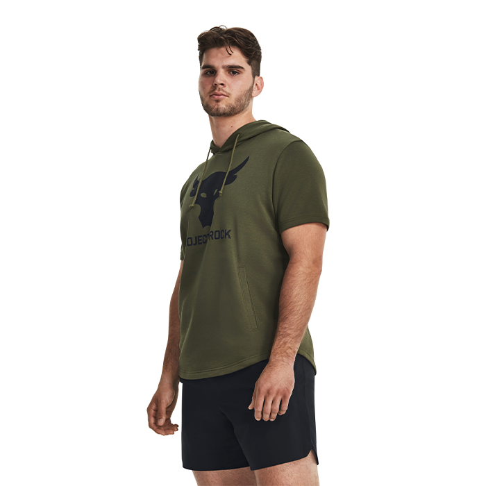 Project Rock Terry SS Hoodie Marine OD Green