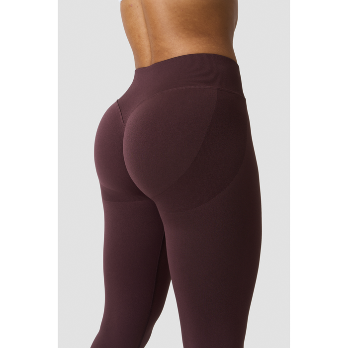 Smooth Seamless V-muotoiset Mid Rise Trikoot Ruskea