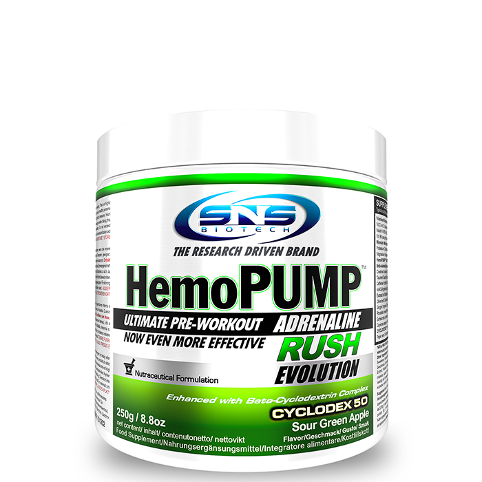 HemoPUMP Adrenaline Rush PWO 250 g green_apple