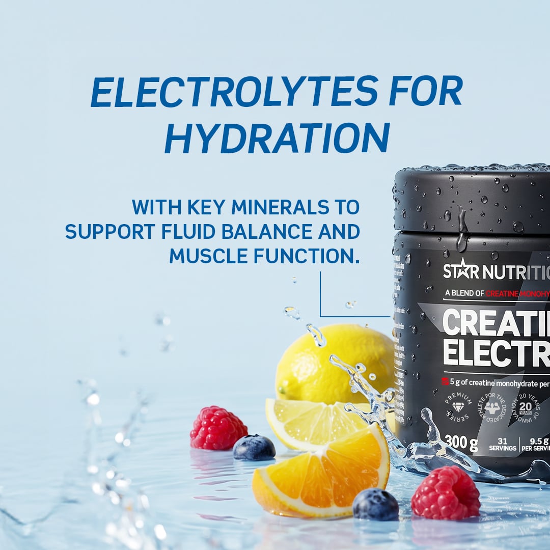 Kreatiini + Elektrolyytit 300 g citrus