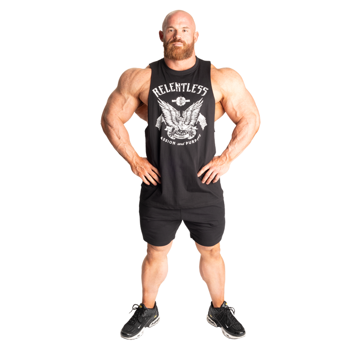 Relentless Cut Out T‑Paita Musta Valkoinen