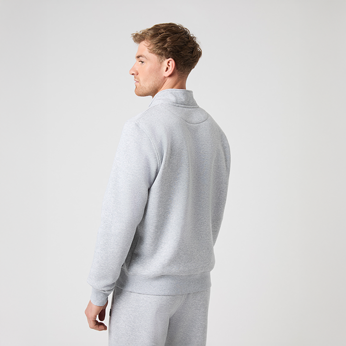 Centre Half Zip Paita Harmaa