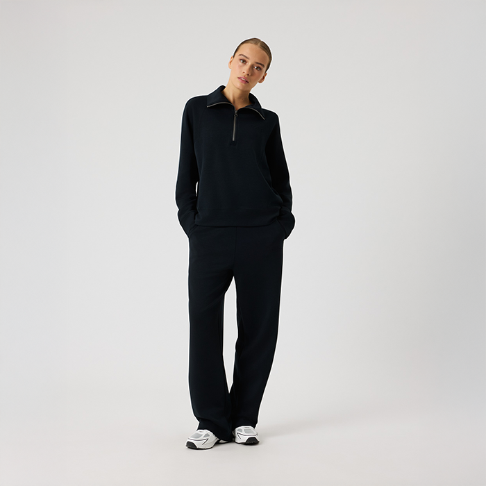 Studio Soft Half-Zip Collegepaita Musta