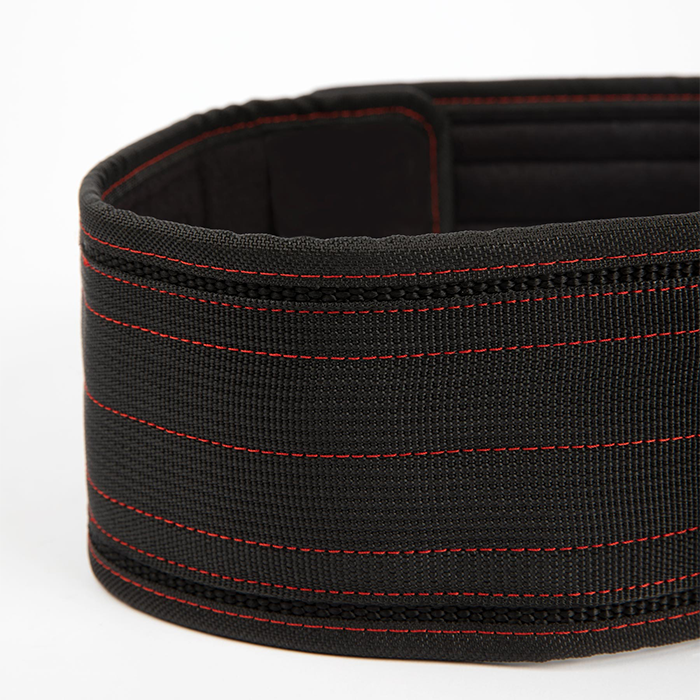 4 Inch Nostohihna Nylon Musta/Punainen